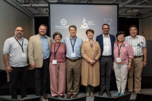 Photo of ceremony of signing among SCA, ACE and COE at World of Coffee Copenhagen trade show