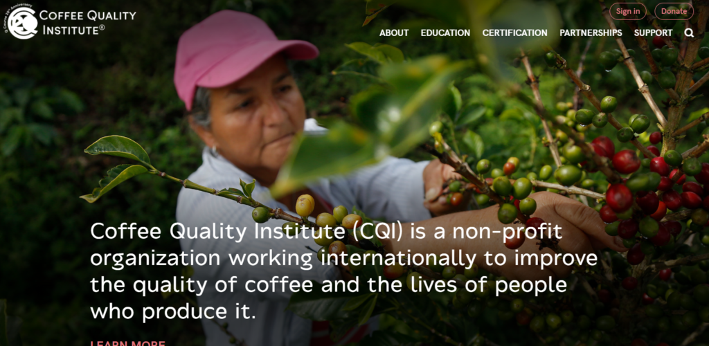 Coffee quality institute top page